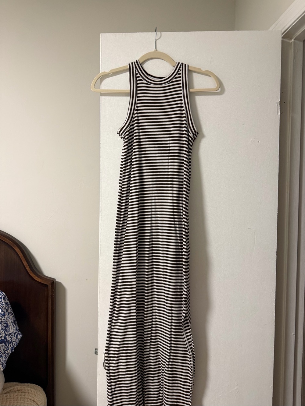 LOFT Striped Maxi Dress